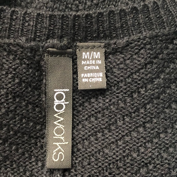 Labworks Women’s Open Cardigan Short Sleeves Black Medium - Picture 5 of 6